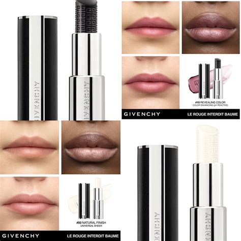 black balm givenchy|givenchy le rouge interdit lip balm.